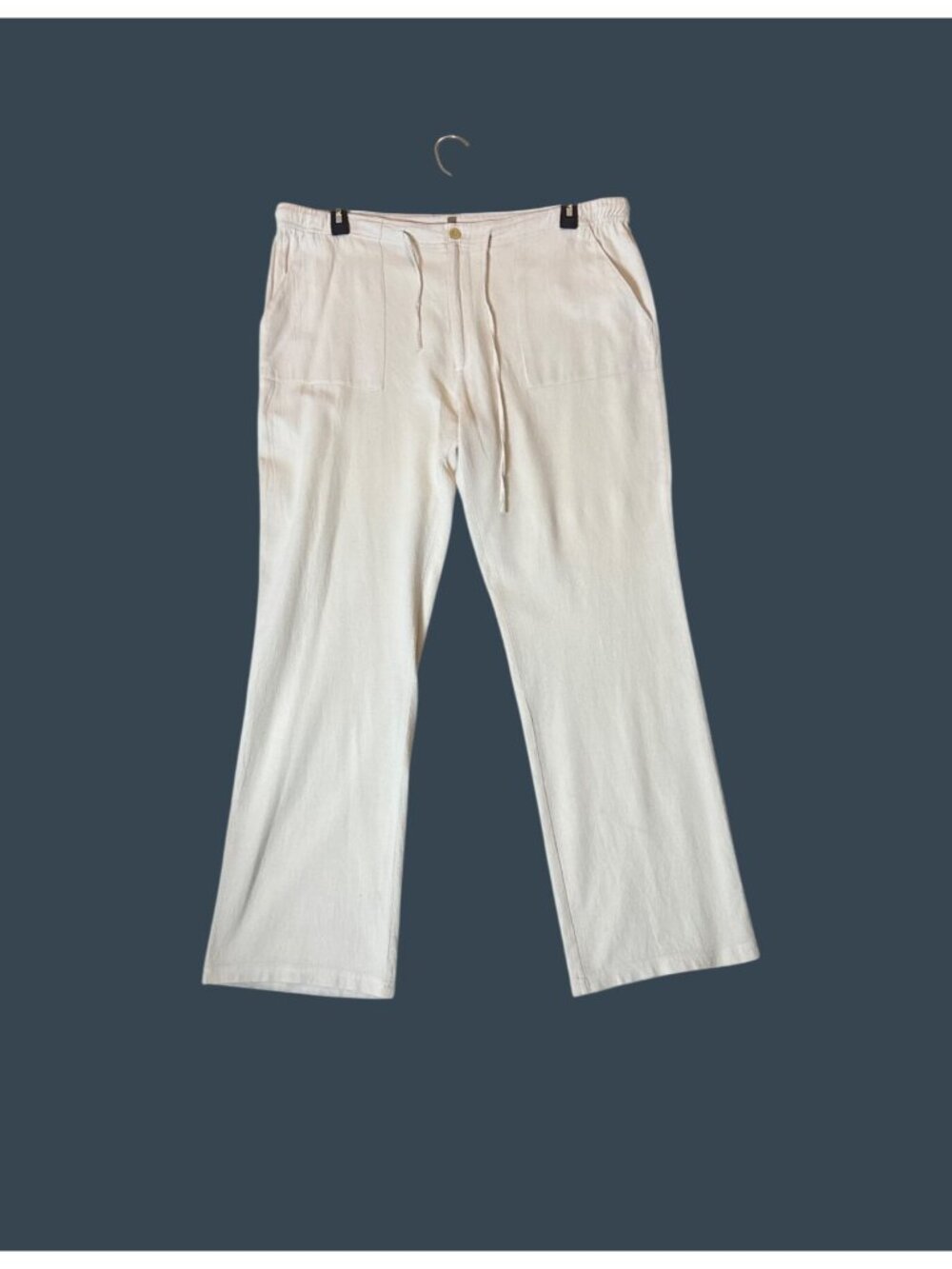 Bohio Mens Off-White Lightweight Cotton Pants - Size L
